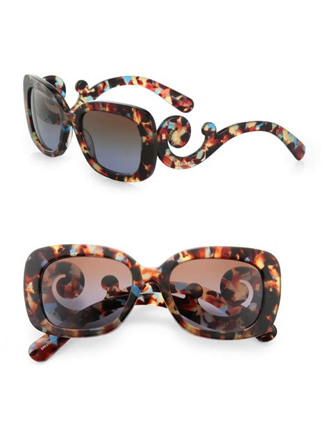 prada baroque square sunglasses on sale|Prada baroque sunglasses tortoiseshell.